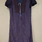 Lapogee Blue Pinkish Short Sleeve Slip Overlay With Tassel Size XL Photo 0