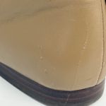 Vince Knee High Leather Boots 9.5 Square Toe Side Zip Flat Heel Women's Taupe Photo 5