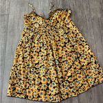 Topshop Yellow and Black Floral Mini Dress Photo 6