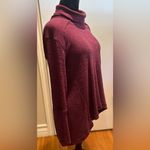 We The Free Free People  Oversized Split Back Turtleneck Sweater Tunic‎ Top Plum Photo 10