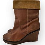 KOAH Brown Leather Ankle Boots Rubber Sole Tread Pattern Casual Style Size 39 Tan Photo 8