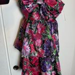 Milly  Purple Multi Floral Mini Dress Photo 6