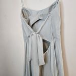 Jenny Yoo  Kiara Dress Light Green Gray Women's Maxi Morning Mist Bridesmaid Tie Photo 10