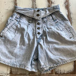 EXPRESS Vintage 90’s high waist paper bag denim short size 3/4 Photo 0