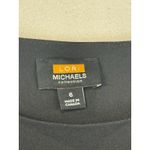 Lori Michaels Black Floral Print Long Sleeve Sheer Dress 6 Photo 10