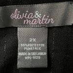 Olivia & Martin Button Front Blazer Womens 2X Business Career Office Workwear Black Photo 1