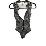 Hale Bob  Amina Women's Gray Sleeveless Zip Up One-Piece‎ Swimsuit XS Photo 5