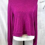 Lane Bryant hot pink relaxed long blouson sleeve hoodie crop sweater size 14/16 Photo 1