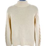 Caroline Constas Chunky Knit Bishop Puffed Sleeve Turtleneck Sweater Large Photo 94