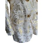 Escada Womens Cream Gold Brocade Blazer Double Breasted Size 40 (oversized) Photo 5