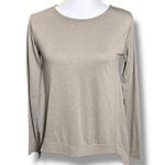 ALLSAINTS  Arya Long Sleeve Gray Brown Shirt XS Jersey Knit Crewneck Pullover Photo 2