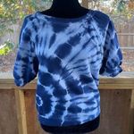 Z Supply  Blue Tie Dye Dyed French Terry Gianna Top Size S Photo 0