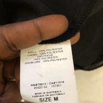 Black purple floral silky poly wrap style top blouse shirt long flare sleeves vneck belted tie back office siren #whimsygoth #coquette #grunge #goth #hippie Size M Photo 3