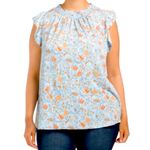 MELLODAY 🎄 Floral Ruffle Neck Top Photo 4