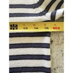 Maison Jules  Navy White Long-Sleeve Striped Crew-Neck Sweater S Photo 6