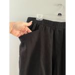 Old Navy Linen Blend Pants Size L Black High Rise Straight Pull On Tapered Pants Photo 1