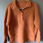 Aerie Burnt Orange Oversized Sherpa Pullover Photo 0