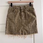 ZARA  Leopard Print Front Slit Mini Skirt Size Extra Small Photo 0
