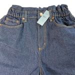 Ann Taylor Loft Blue Denim Jean Shorts Elastic Paperbag Waist Size 0 (25) u Photo 2