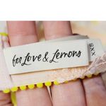 For Love & Lemons Evelyn Floral Lace Underwire Bustier Peach Neon Yellow XXS Photo 4