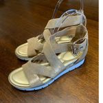Sofft Metallic Platform Strappy Sandal Women 6 Gold Easter Spring Wedding Light Photo 5