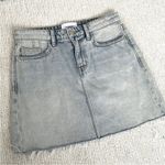 Current/Elliott EUC Denim Raw Edge Mini Skirt Photo 1
