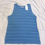 Vince tank top V neck blue with white stripes size L NWT Price is Firm Photo 0