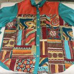 VTG Silver Threads 2xl Shirt. Long Cuff Sleeve. Fringe In Front. Size XXL Photo 1