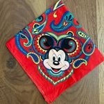 Disney Vintage 80s Mickey Mouse Walt Co. Red Bandana USA Photo 1