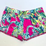 Lilly Pulitzer Cocoa Shorts Magenta Hottie Fringe 3" Inseam Size Large Photo 4