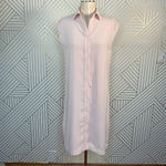 Iris & Ink Rosalie Crepe Shirt Dress in Pink Size 2 Photo 2