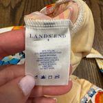 Lands' End  Womens White Orange Blue Floral Halter Tankini Swim Suit Top Size 8 Photo 3