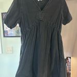 Wall Flower Black denim dress with pockets Photo 0