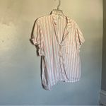 J.Crew Rainbow Striped Short Sleeves Button Down Shirt Top Pajama Plus XXL 2X Photo 2