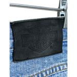 Harley Davidson Rivet Side Snap Buttons Jeans Womens 12 /31 Baddie Motorcycle Blue Photo 5