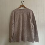 Lululemon Boxy Cotton-Blend Sweater in Bone Ivory Rhino Grey Velvet Dust Size 1X Photo 2