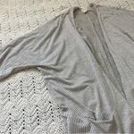 Donni Anthropologie Ribbed Stripe Open Front Longline Cardigan Gray comfy lounge White Size undefined Photo 1