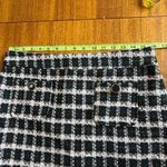 Maison D’Amelie. Paris Plaid Pink Black Tweed Mini Skirt Pockets Metallic Thread Photo 10
