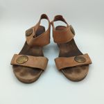 Taos Carousel 3 Wedge Sandals Brown Leather Adjustable Comfort Womens 41 10 Photo 2