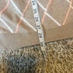 Croft & Barrow  Women Cardigan Sweater 2X Tan Argyle Long Sleeve Cotton Button Up Photo 4