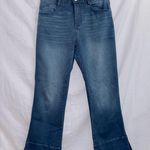 Versona  Dark Wash Denim High Rise Cropped Flare Jean size 6 Photo 0