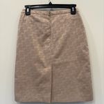 BCBG MaxAzria Logo Print Pencil Skirt Beige Size 0 Photo 5