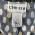 Chico's  Polka Dot Button Neck Dress Black Yellow Gray White‎ Photo 7