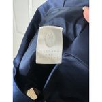 WATTERS AND WATTERS NWT Vintage Navy Satin Dress Top Rhinestone Buttons Size 10m Blue Photo 2