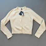 Universal Threads Universal Thread Womens Cardigan Sweater XS Cream Ribbed Button Front Crew NWT Photo 0