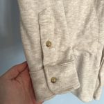 Faherty Legend Button Up Off White Long Sleeve Cozy Above Knee Dress Photo 7