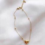 18K Gold Plated Love Heart Anklet for Women Photo 1