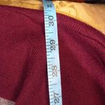 Romeo + Juliet Couture burgundy and tan drape front cardigan sweater, size S Photo 3