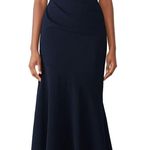 Theia Navy Mermaid Gown Cocktail Party Event Women’s 4 Blue Photo 0