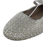 Steve Madden  Caddie White Rhinestone Jeweled Mary Jane Ballet Flats Shoes Sz 9M Photo 3